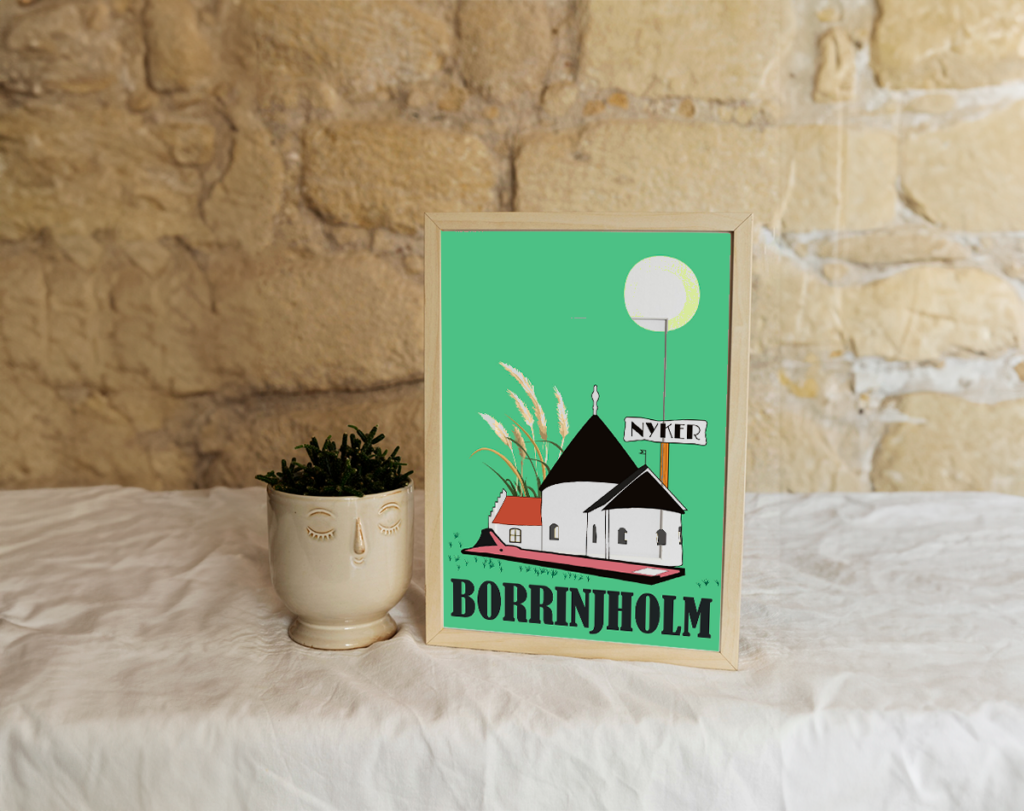 Billede af Nyker plakat i billederamme