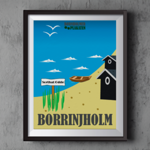 Plakat med motiv af Sorthat Odde