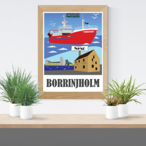 En bornholmsk plakat med Nexø som motiv