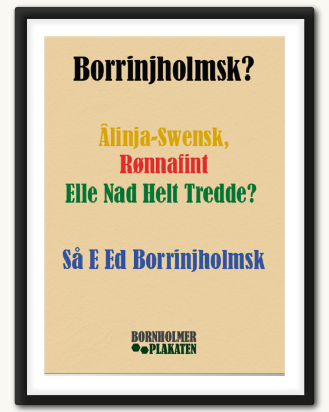 Bornholms dialekt plakat